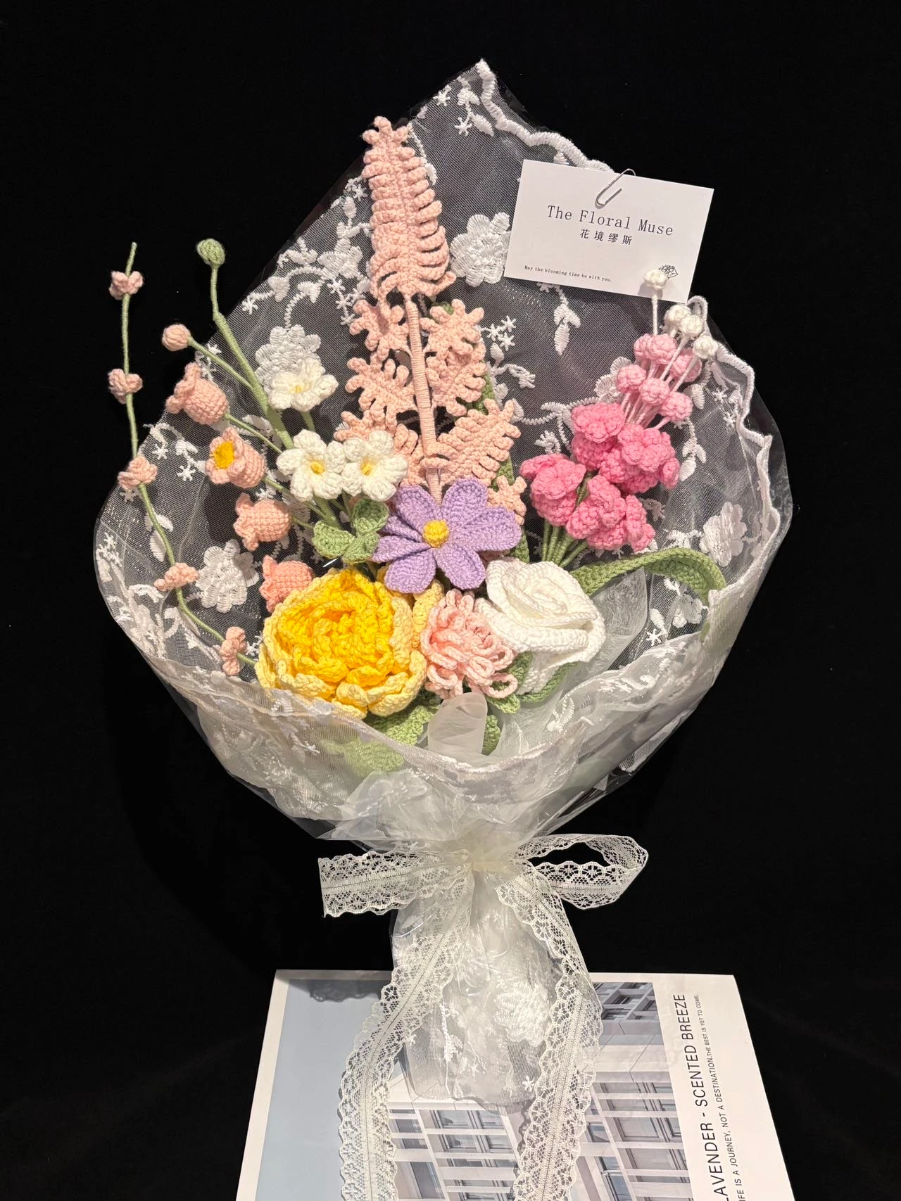 Crocheted Charm — sympathy flowers by The Floral Muse, Leeds