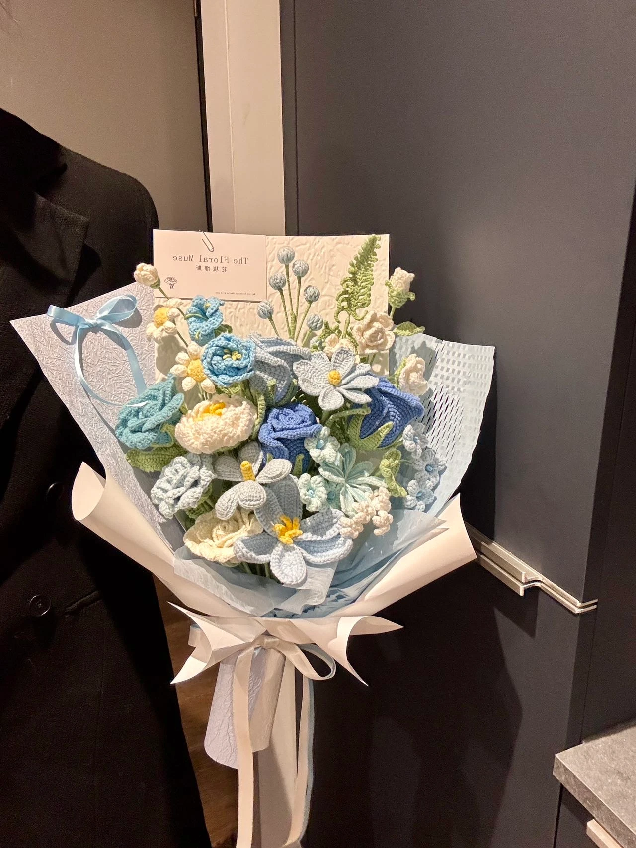 Fibre Blue Horizon — sympathy flowers by The Floral Muse, Leeds