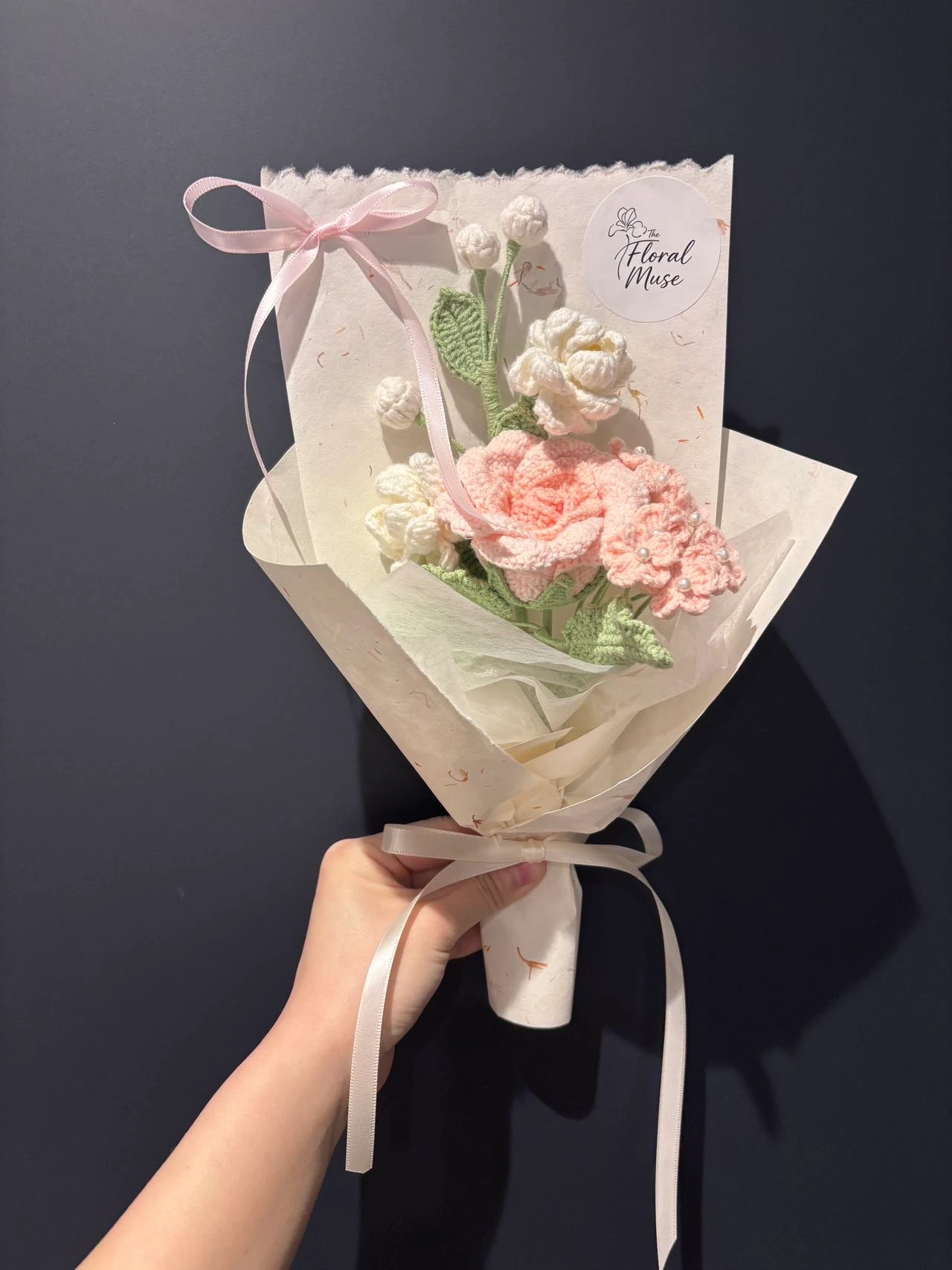 Petite Pearl Posy — congratulations flowers by The Floral Muse, Leeds